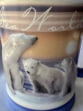 Sea World Polar Bear Family Scenic 3D Embossed coffee Mug